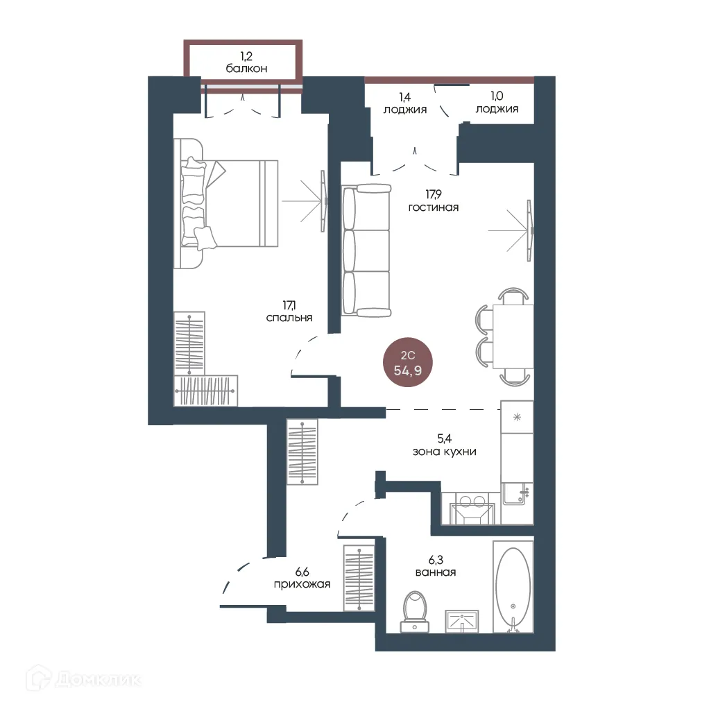 Фото квартиры в ЖК Белозерский