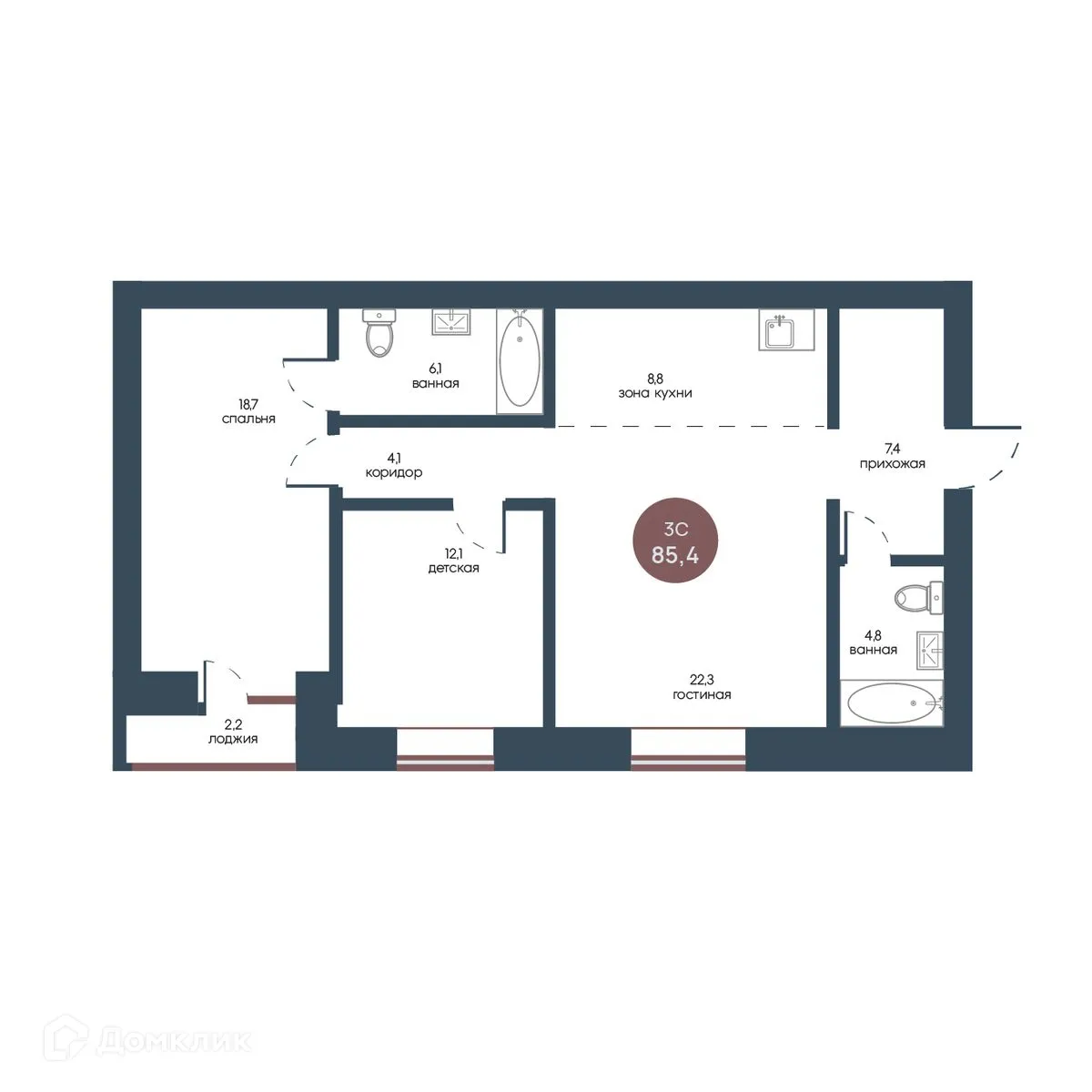 Фото квартиры в ЖК Белозерский