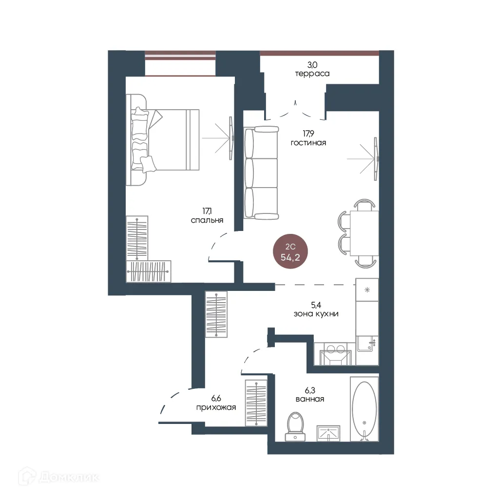 Фото квартиры в ЖК Белозерский