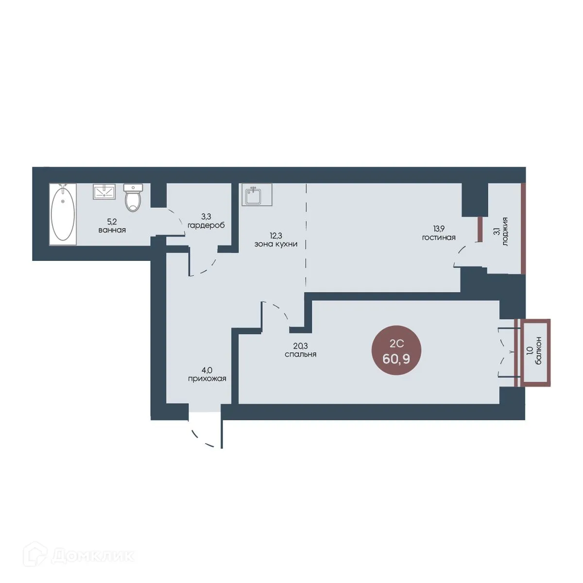 Фото квартиры в ЖК Белозерский