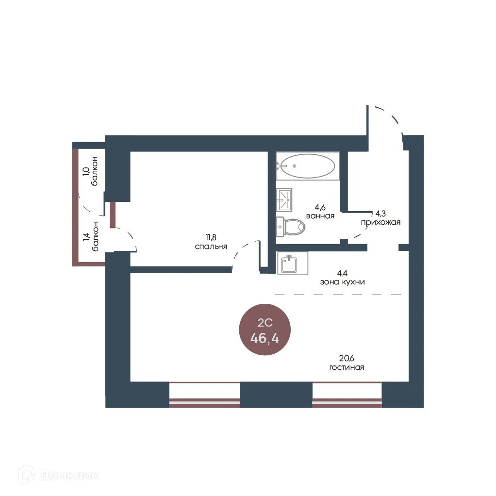 Фото квартиры в ЖК Белозерский