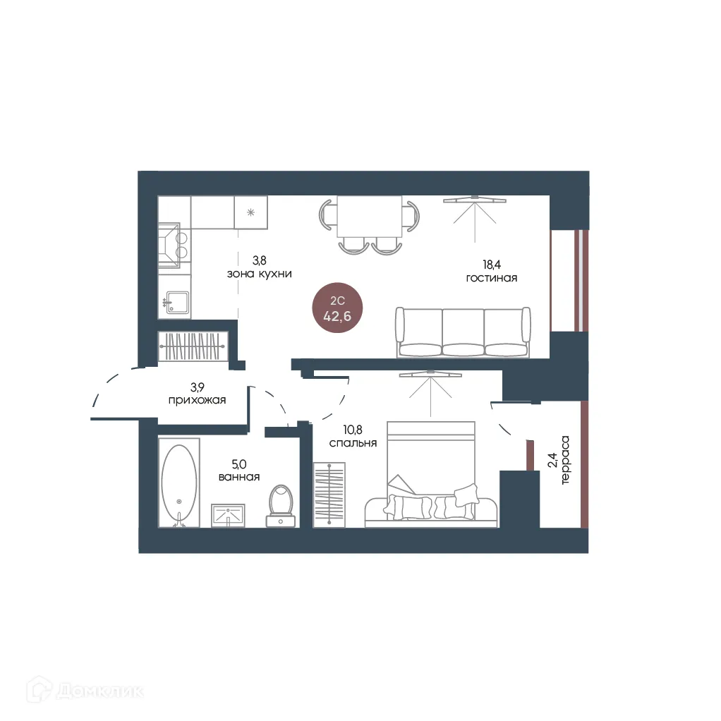 Фото квартиры в ЖК Белозерский