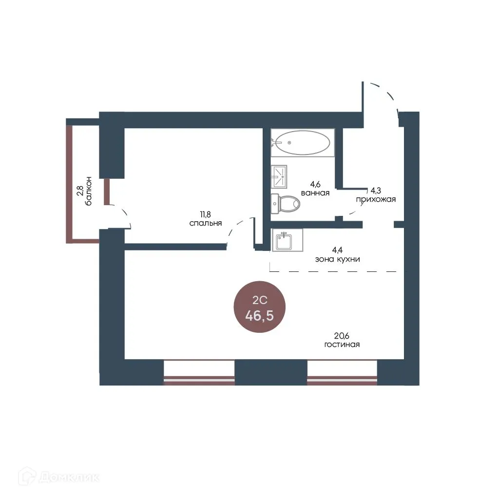 Фото квартиры в ЖК Белозерский