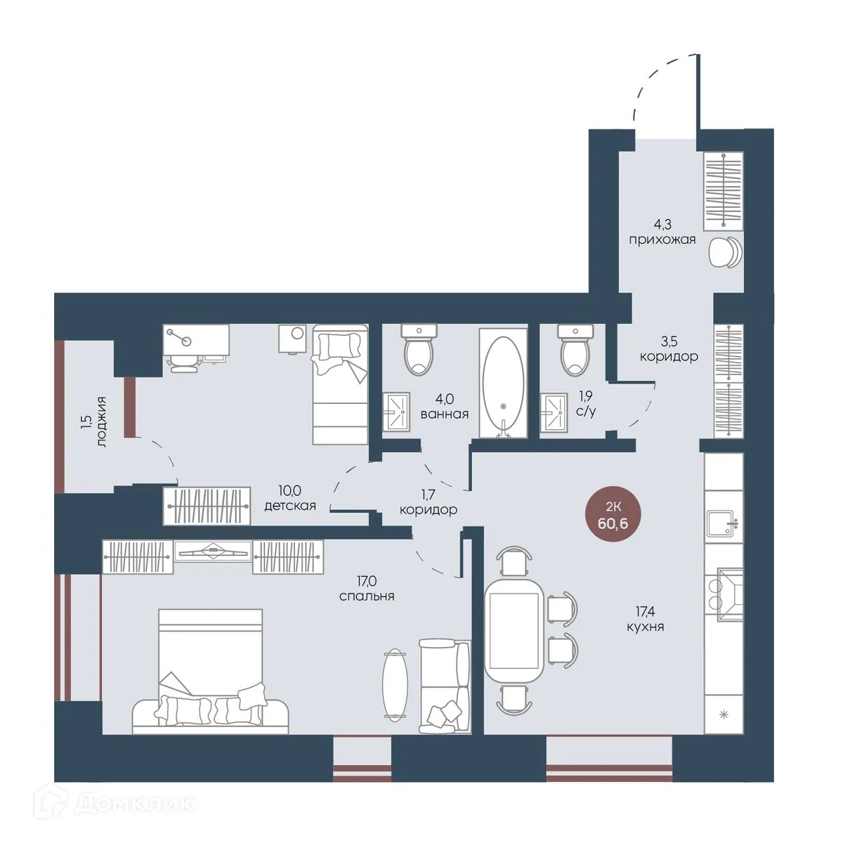 Фото квартиры в ЖК Белозерский