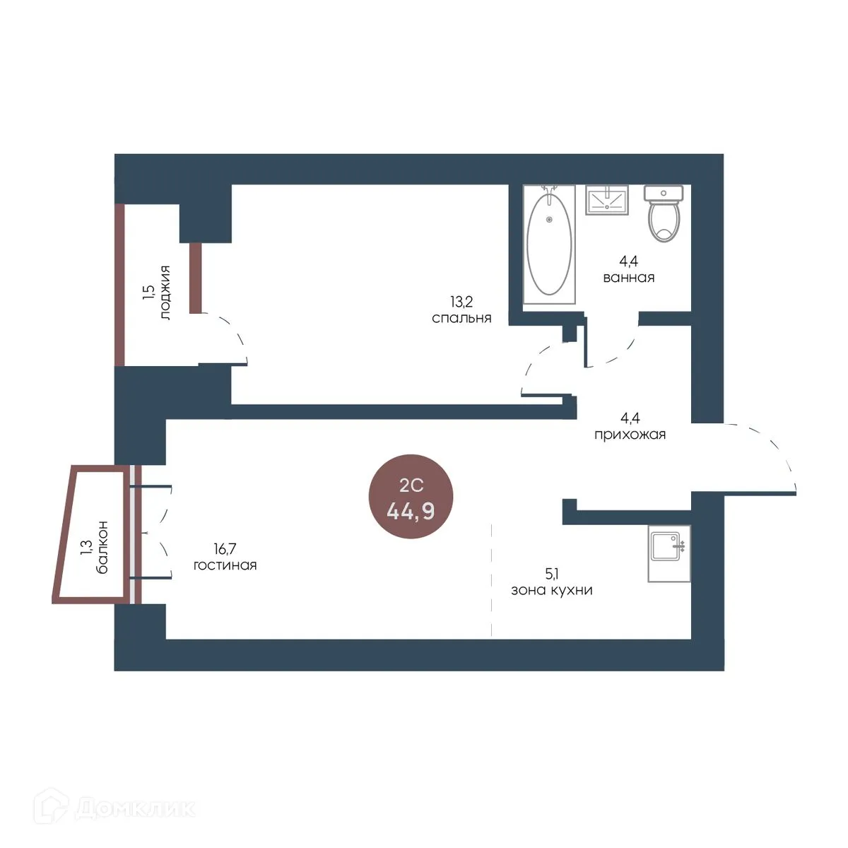 Фото квартиры в ЖК Белозерский