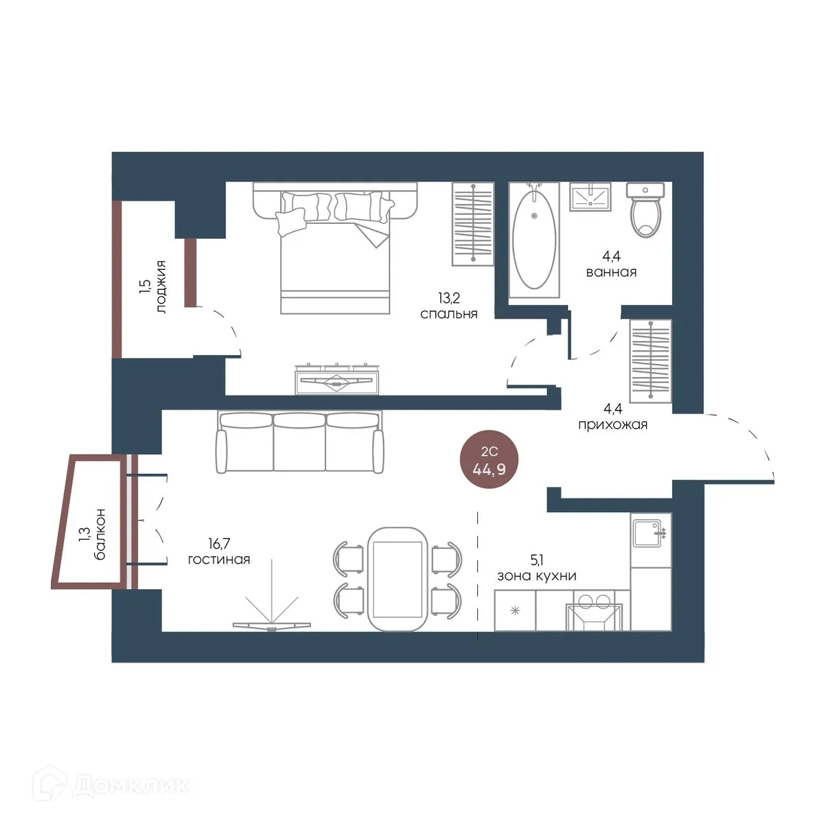 Фото квартиры в ЖК Белозерский