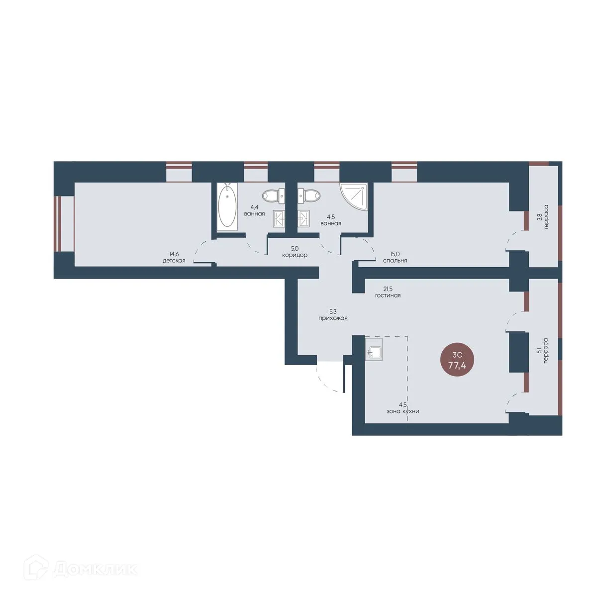 Фото квартиры в ЖК Белозерский