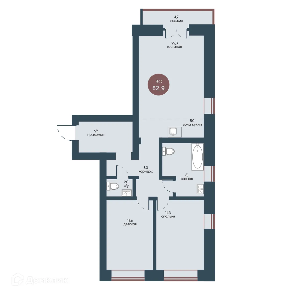 Фото квартиры в ЖК Белозерский