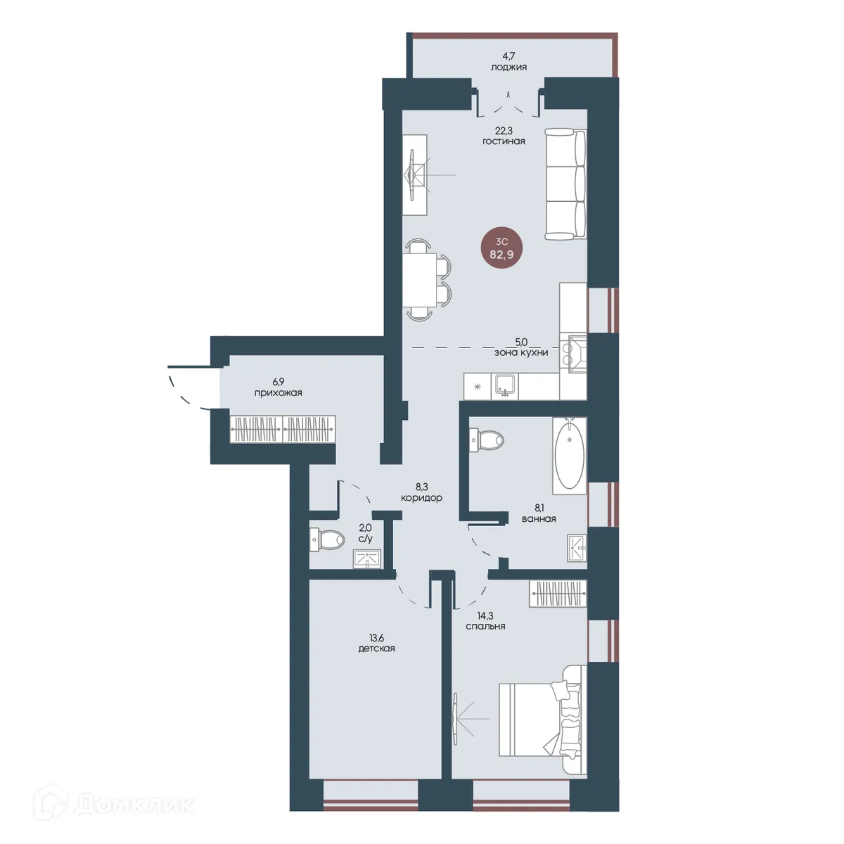 Фото квартиры в ЖК Белозерский