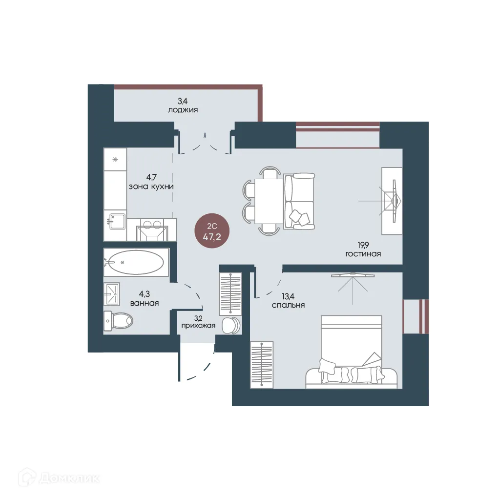 Фото квартиры в ЖК Белозерский