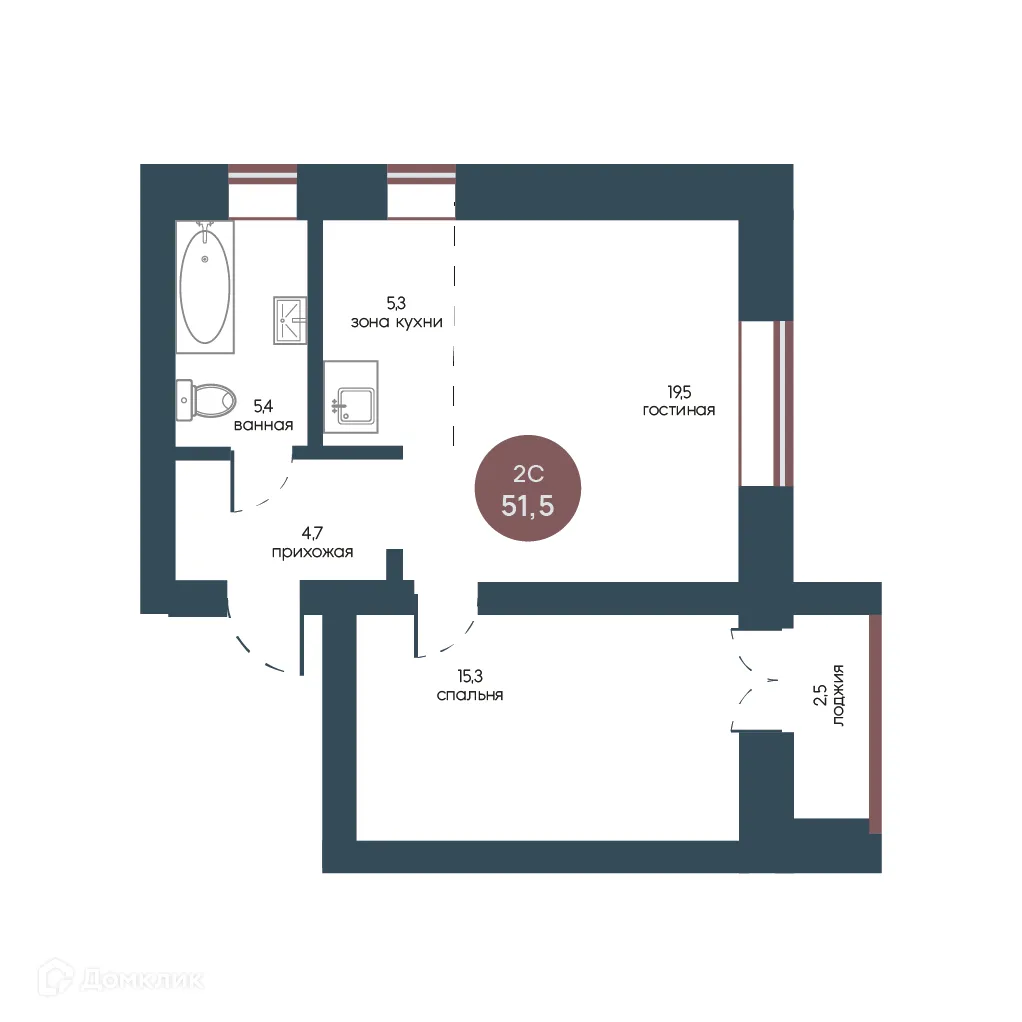 Фото квартиры в ЖК Белозерский