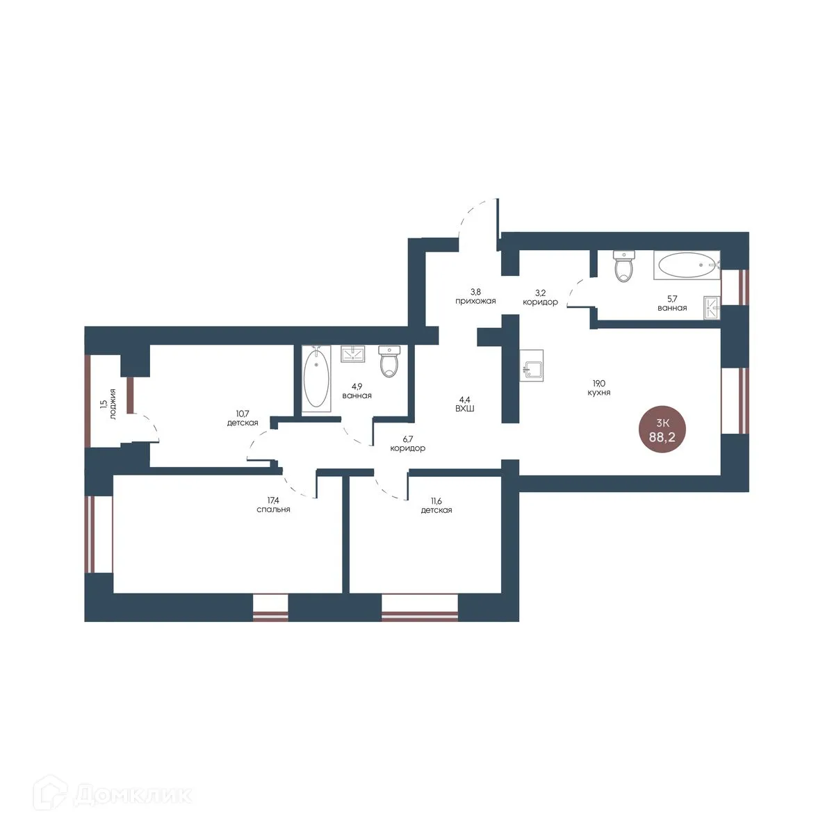 Фото квартиры в ЖК Белозерский