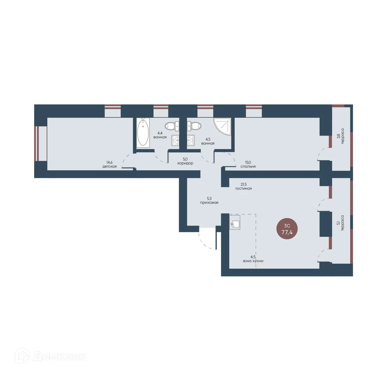 Фото квартиры в ЖК Белозерский