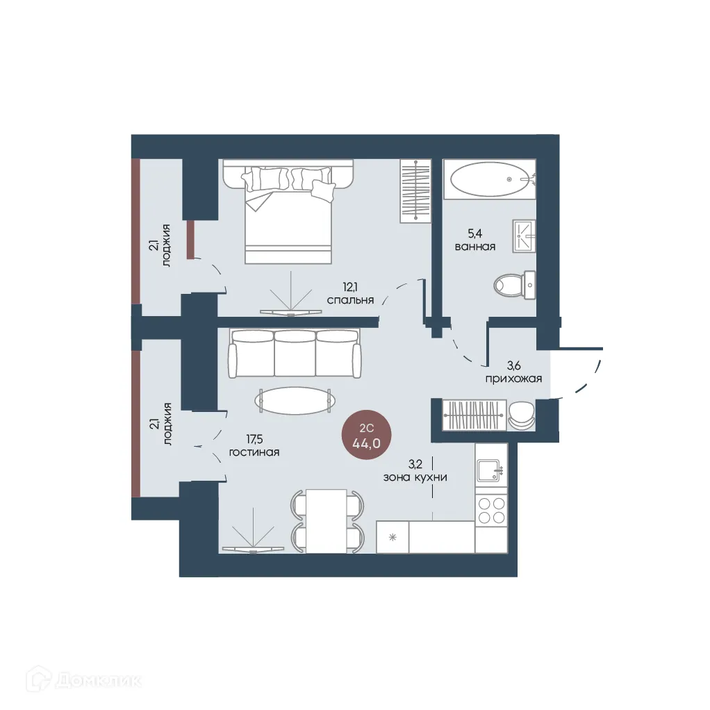 Фото квартиры в ЖК Белозерский