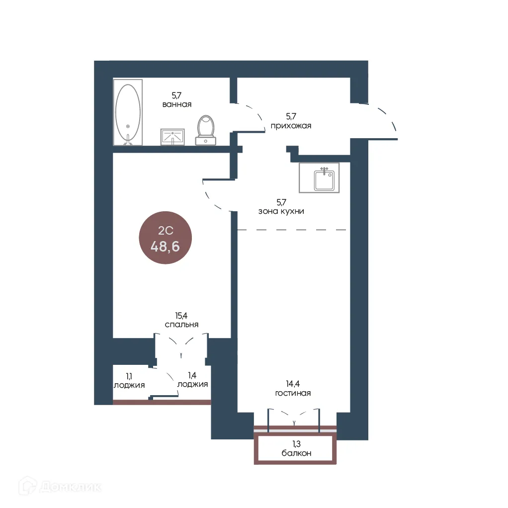 Фото квартиры в ЖК Белозерский