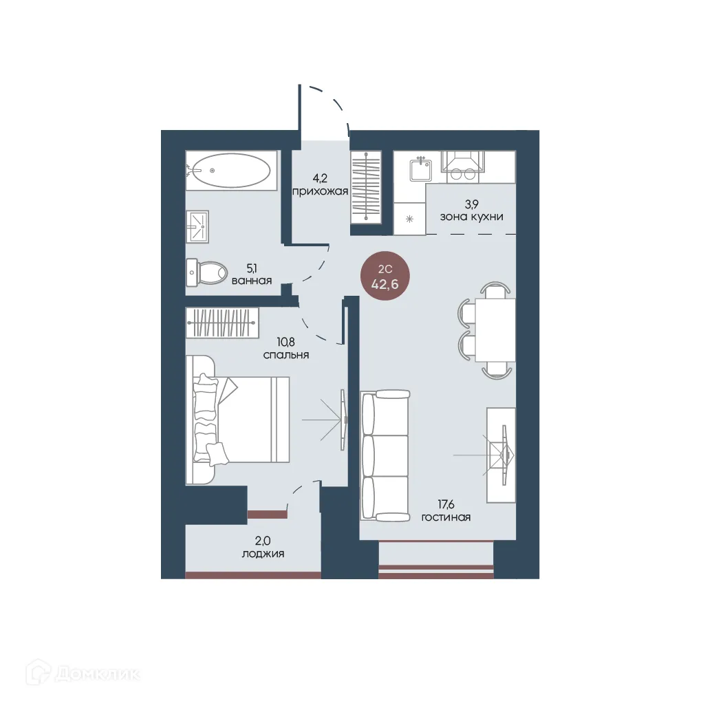 Фото квартиры в ЖК Белозерский