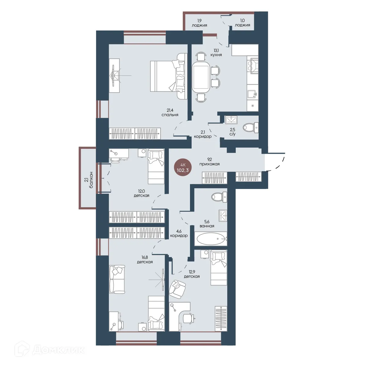 Фото квартиры в ЖК Белозерский