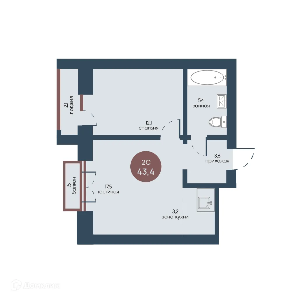 Фото квартиры в ЖК Белозерский