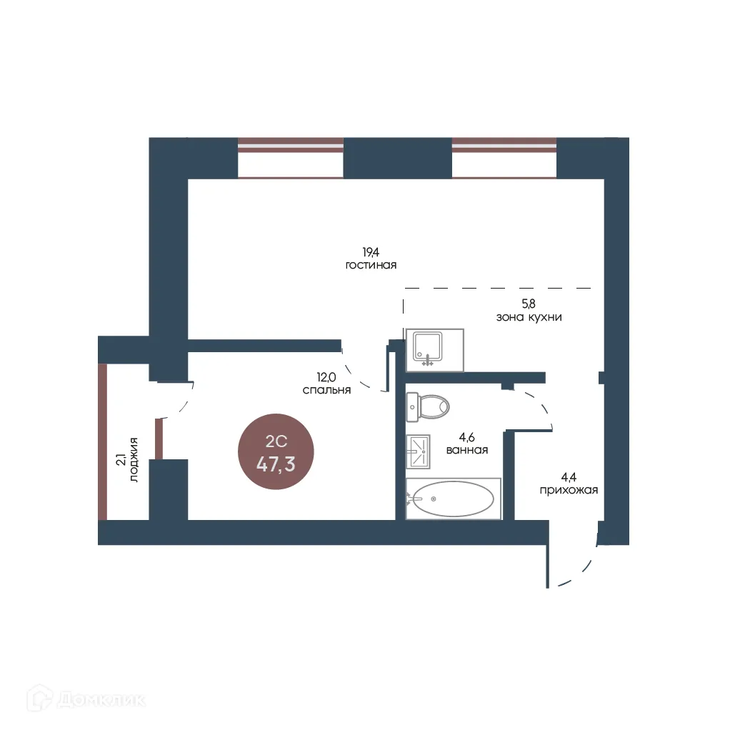 Фото квартиры в ЖК Белозерский