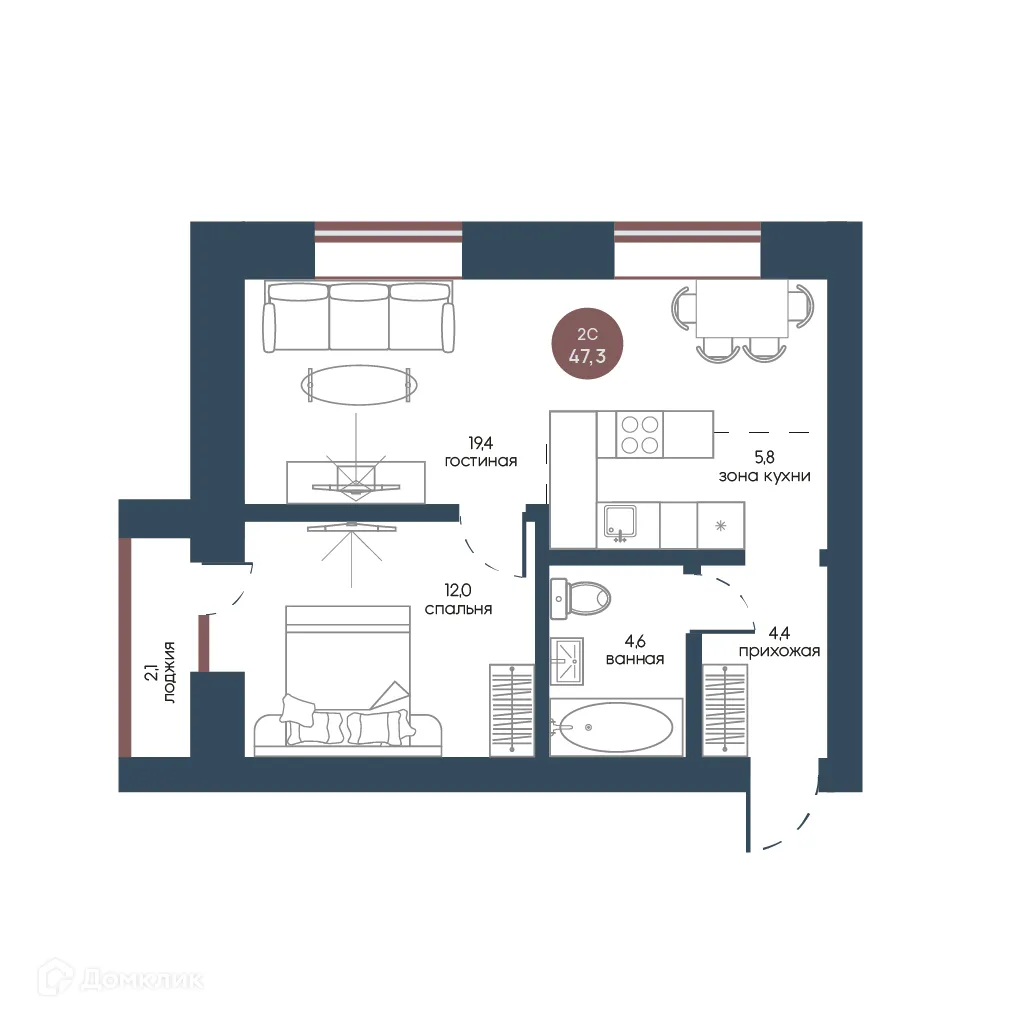 Фото квартиры в ЖК Белозерский