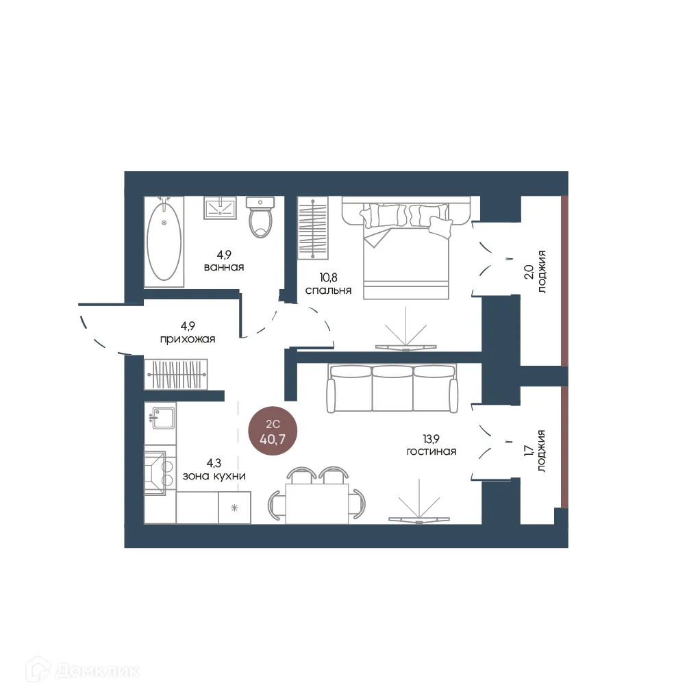 Фото квартиры в ЖК Белозерский