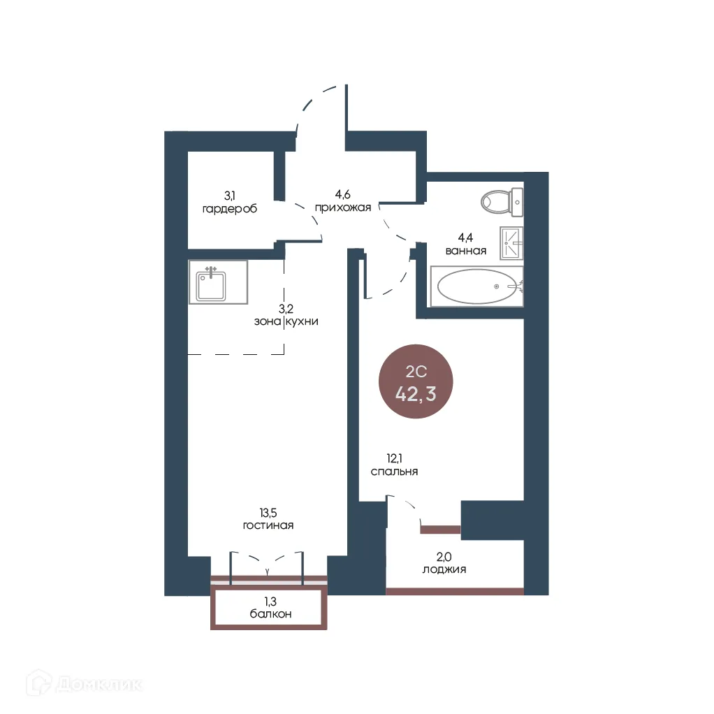 Фото квартиры в ЖК Белозерский