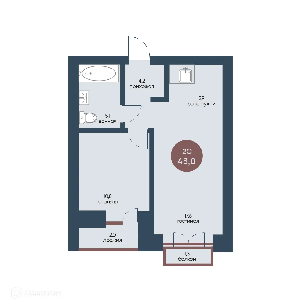 Фото квартиры в ЖК Белозерский