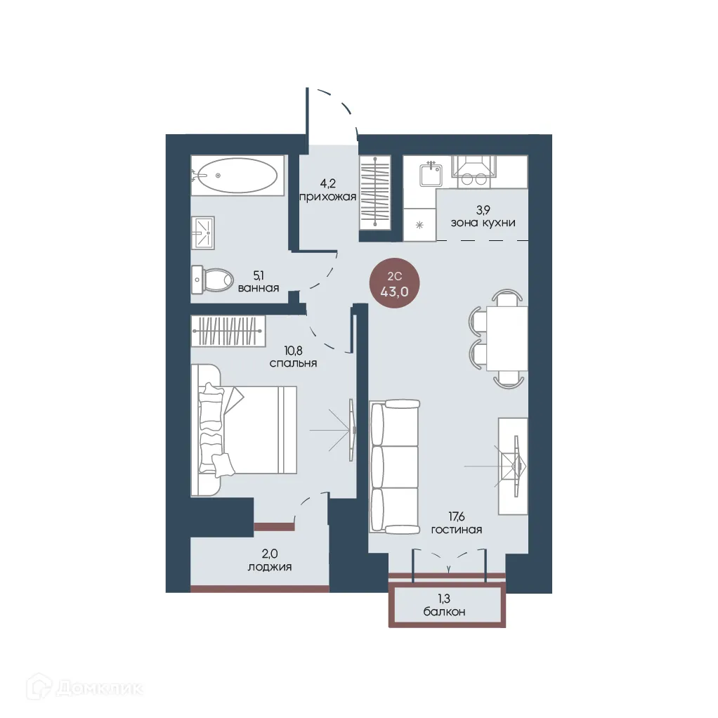 Фото квартиры в ЖК Белозерский