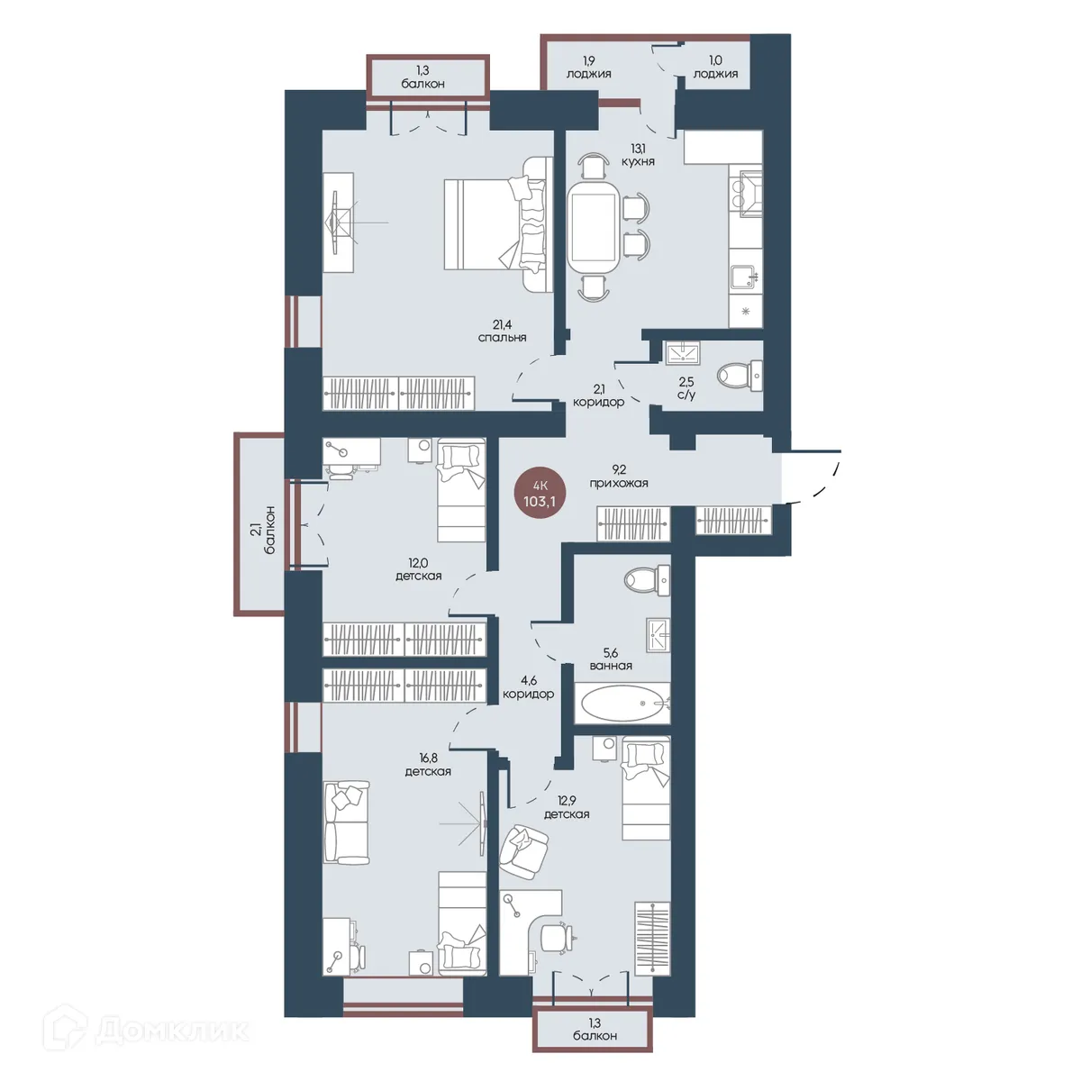 Фото квартиры в ЖК Белозерский