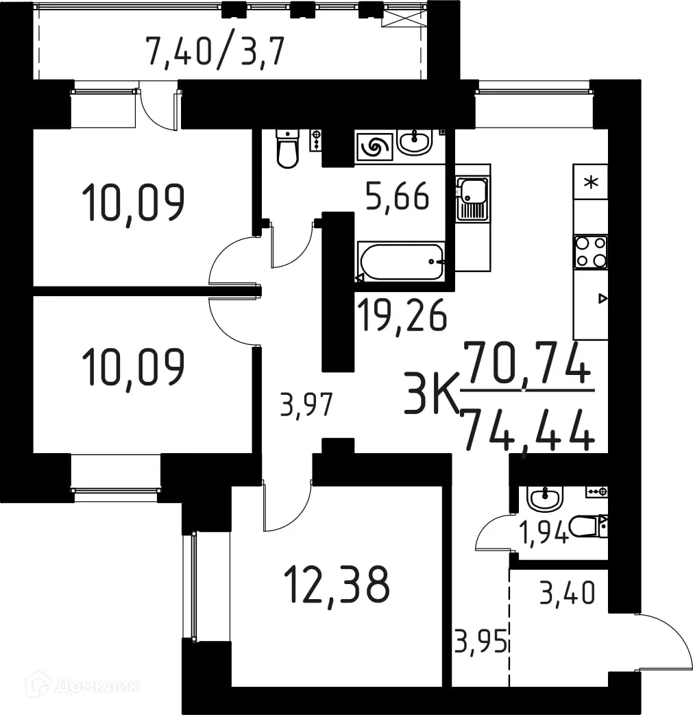 Фото квартиры в ЖК ЛетоПарк