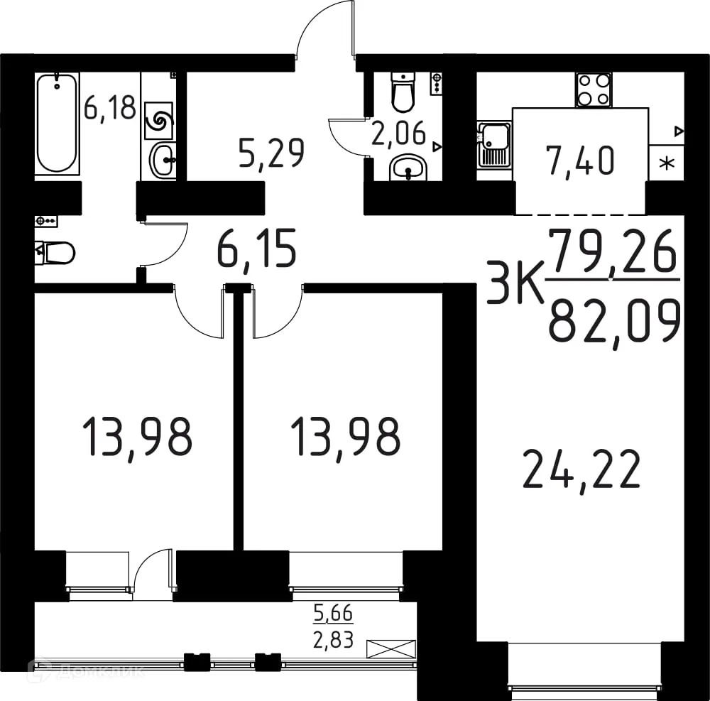 Фото квартиры в ЖК ЛетоПарк