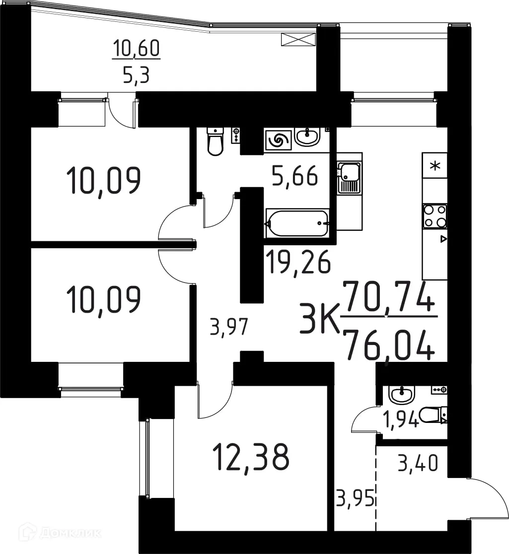 Фото квартиры в ЖК ЛетоПарк