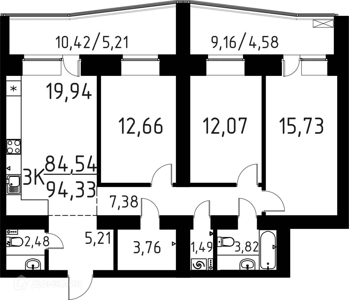 Фото квартиры в ЖК ЛетоПарк