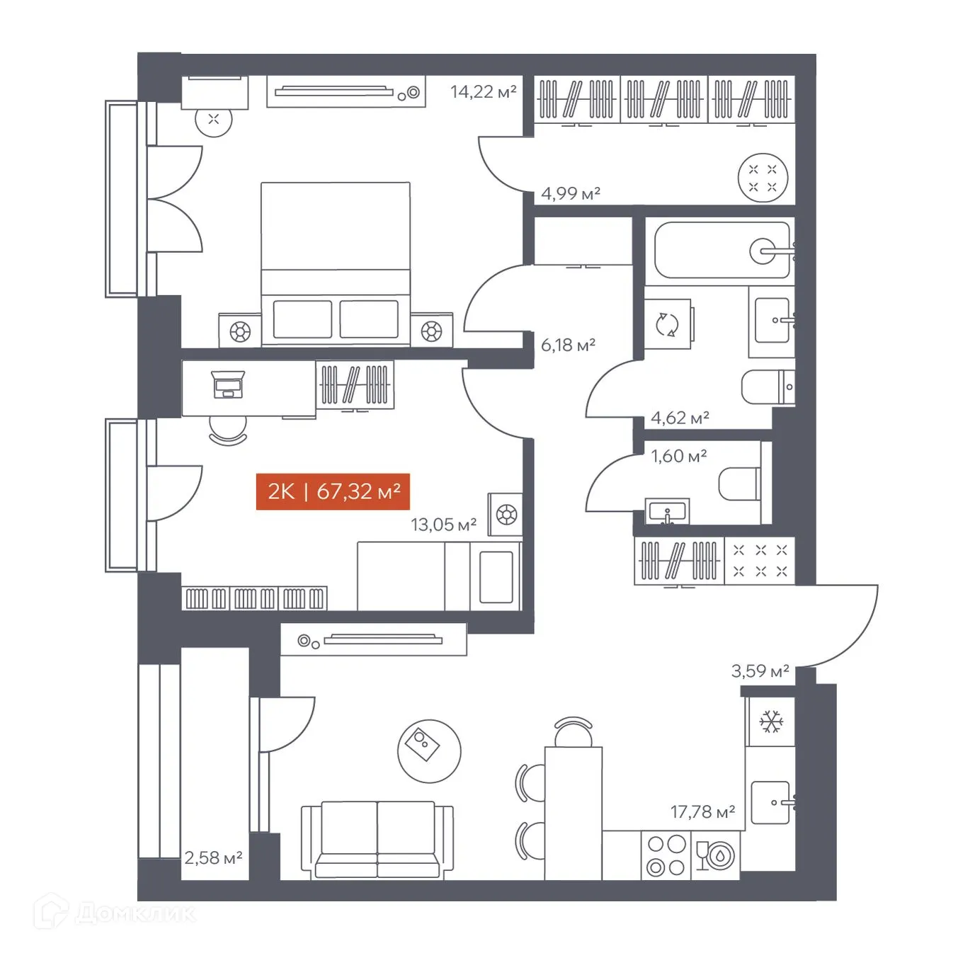 Фото квартиры в ЖК Ломоносов