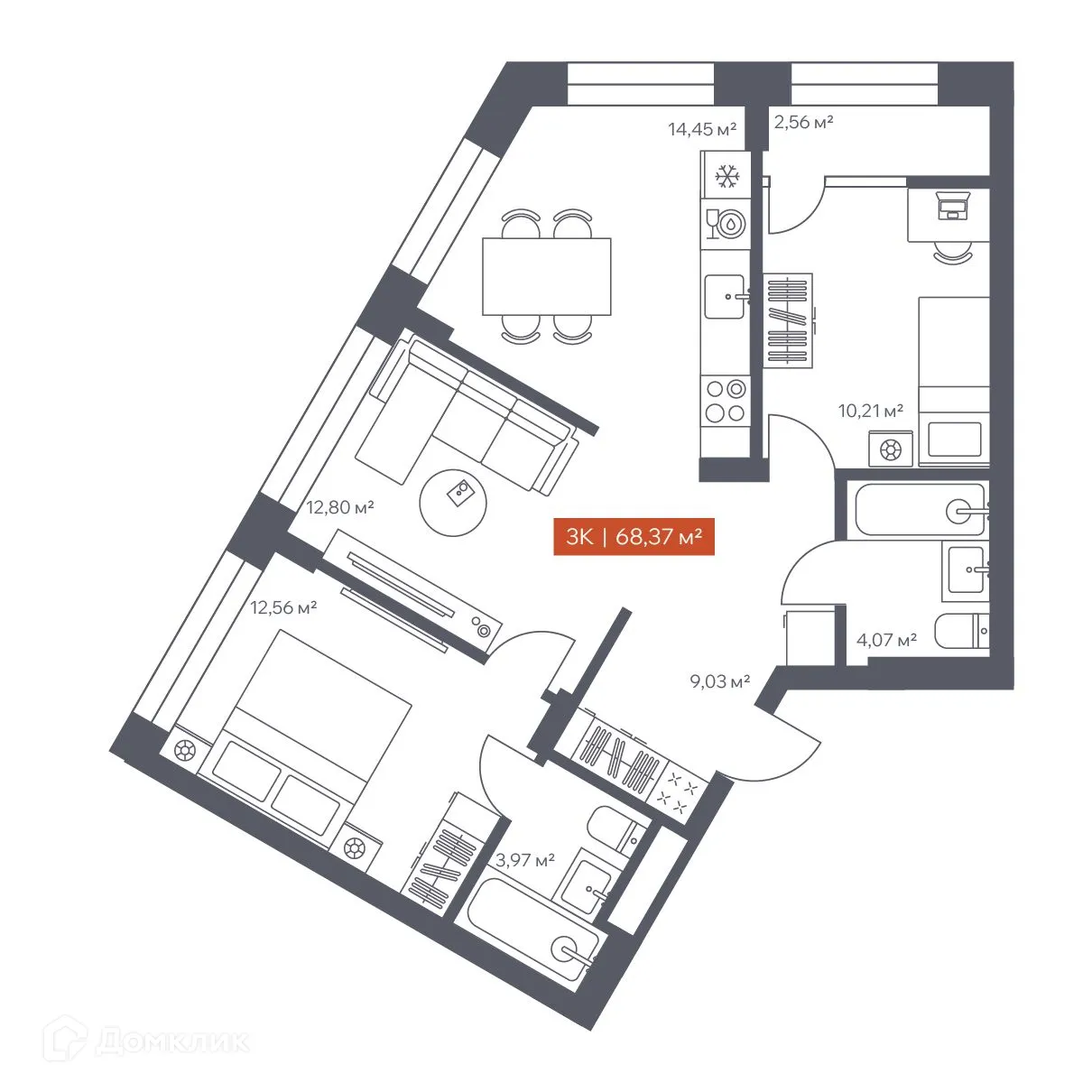 Фото квартиры в ЖК Ломоносов