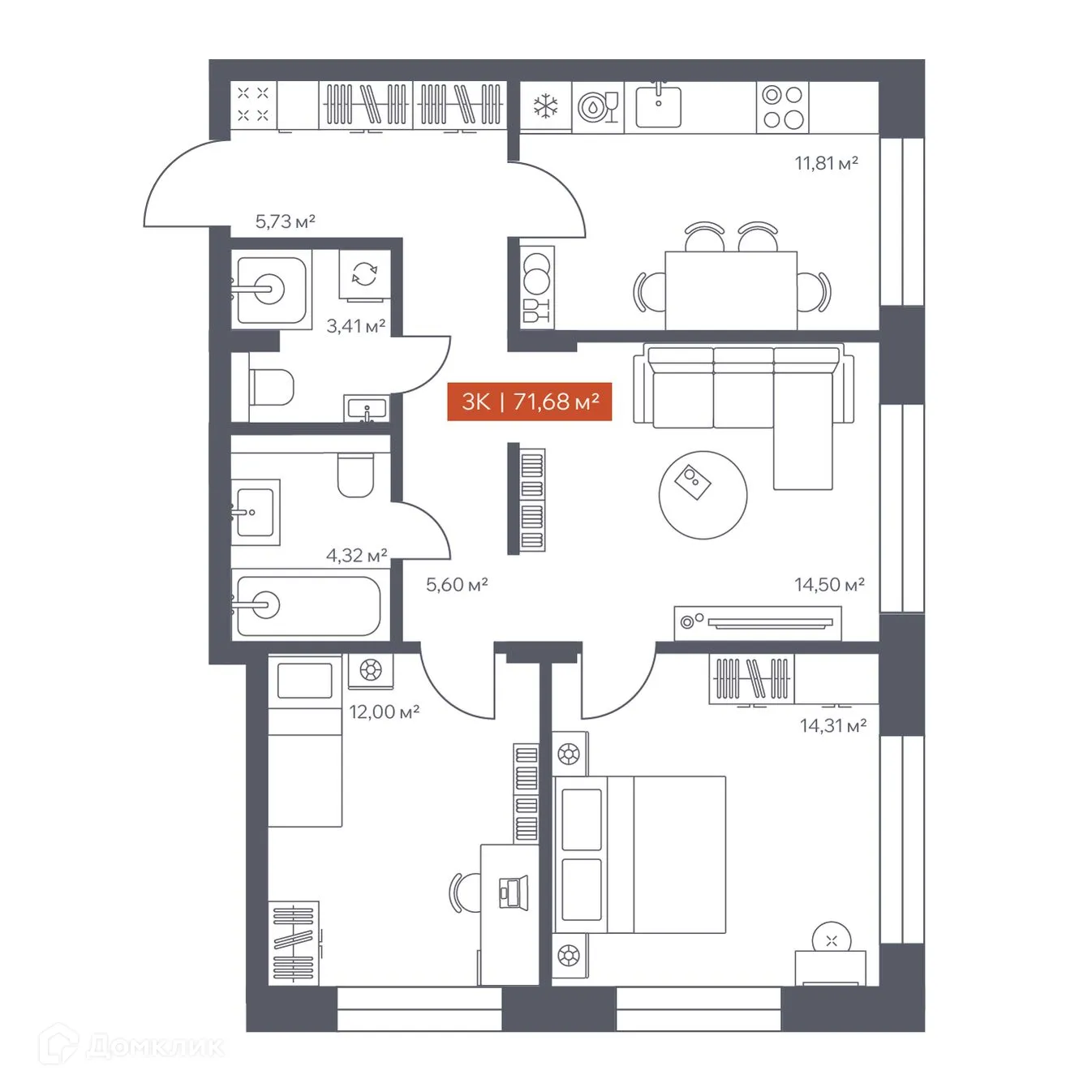 Фото квартиры в ЖК Ломоносов