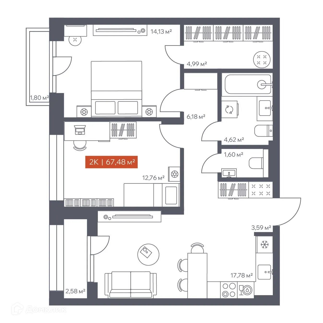 Фото квартиры в ЖК Ломоносов