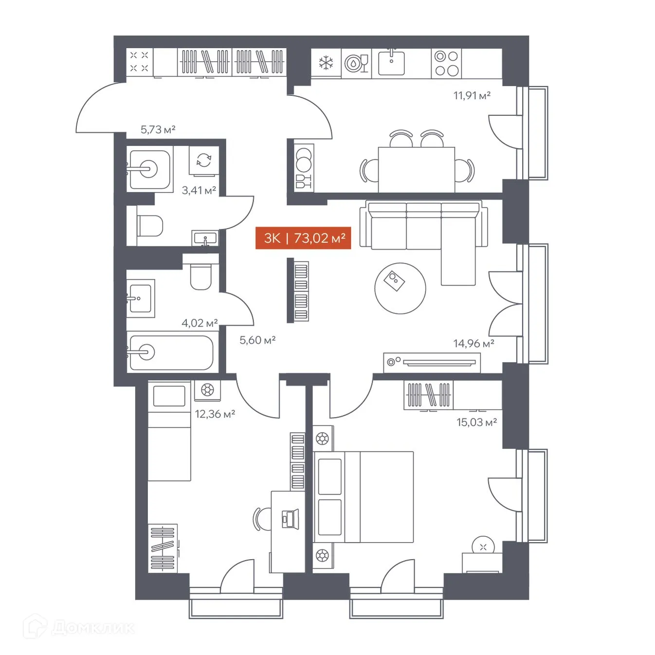 Фото квартиры в ЖК Ломоносов