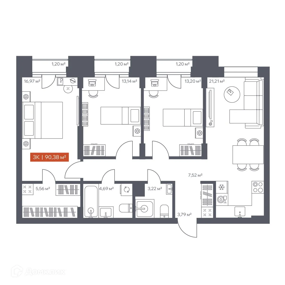 Фото квартиры в ЖК Ломоносов