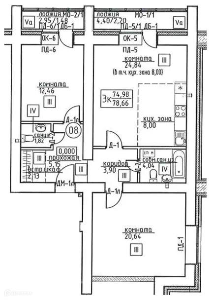 Фото квартиры в ЖК Сибирская, 74