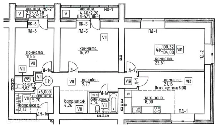 Фото квартиры в ЖК Сибирская, 74