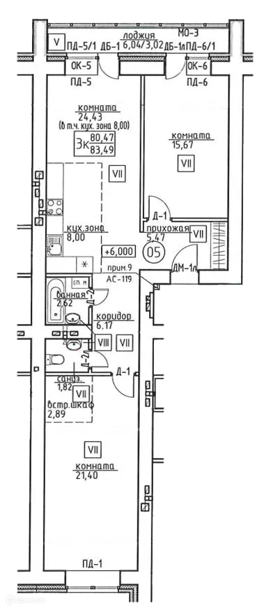 Фото квартиры в ЖК Сибирская, 74
