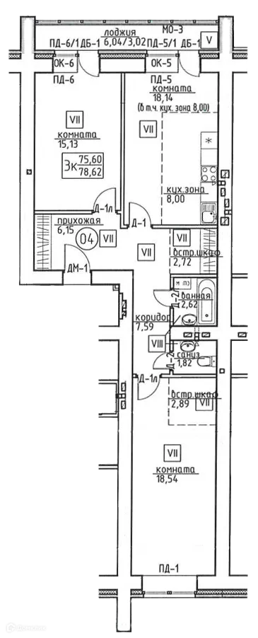 Фото квартиры в ЖК Сибирская, 74