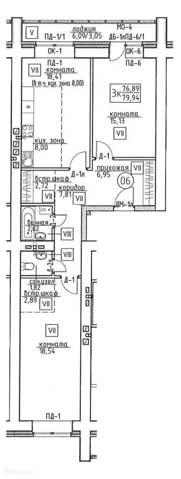 Фото квартиры в ЖК Сибирская, 74