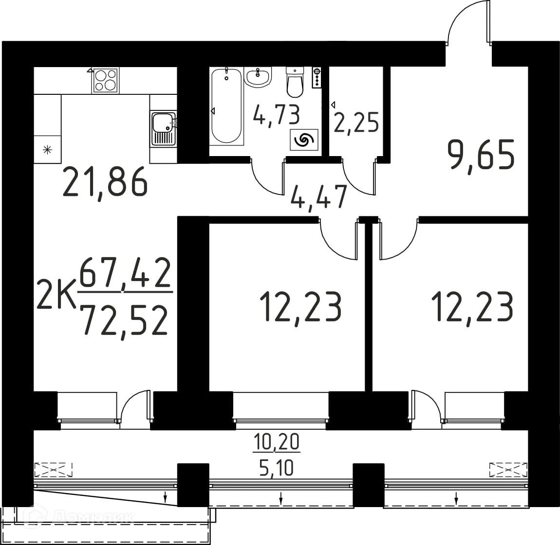 Фото квартиры в ЖК Лучи