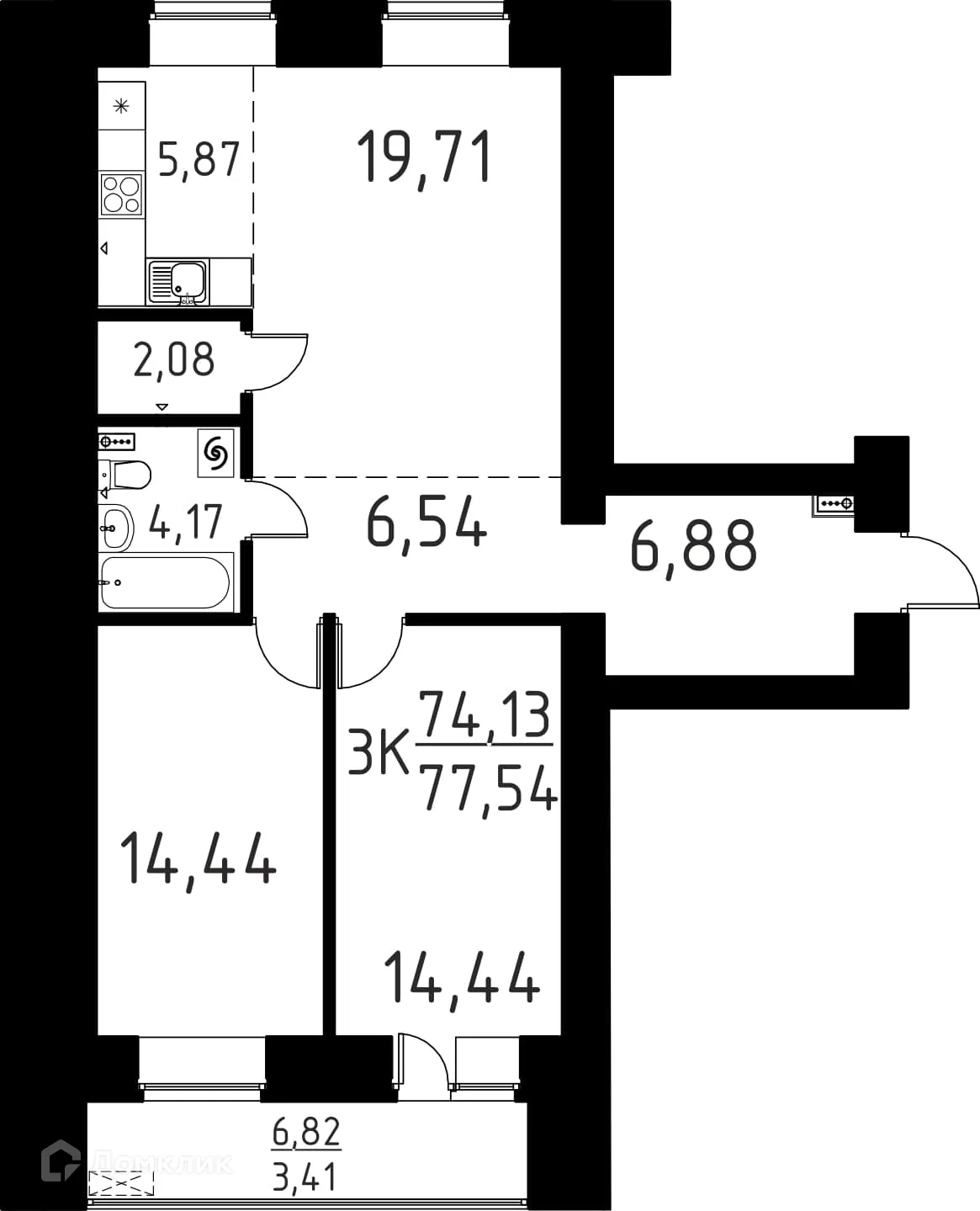 Фото квартиры в ЖК Лучи