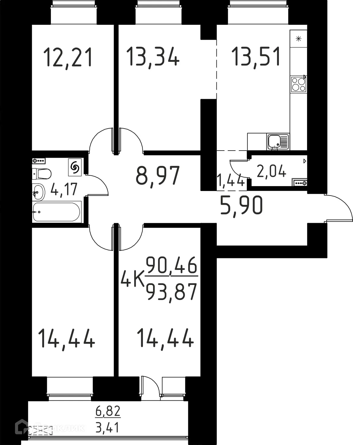 Фото квартиры в ЖК Лучи