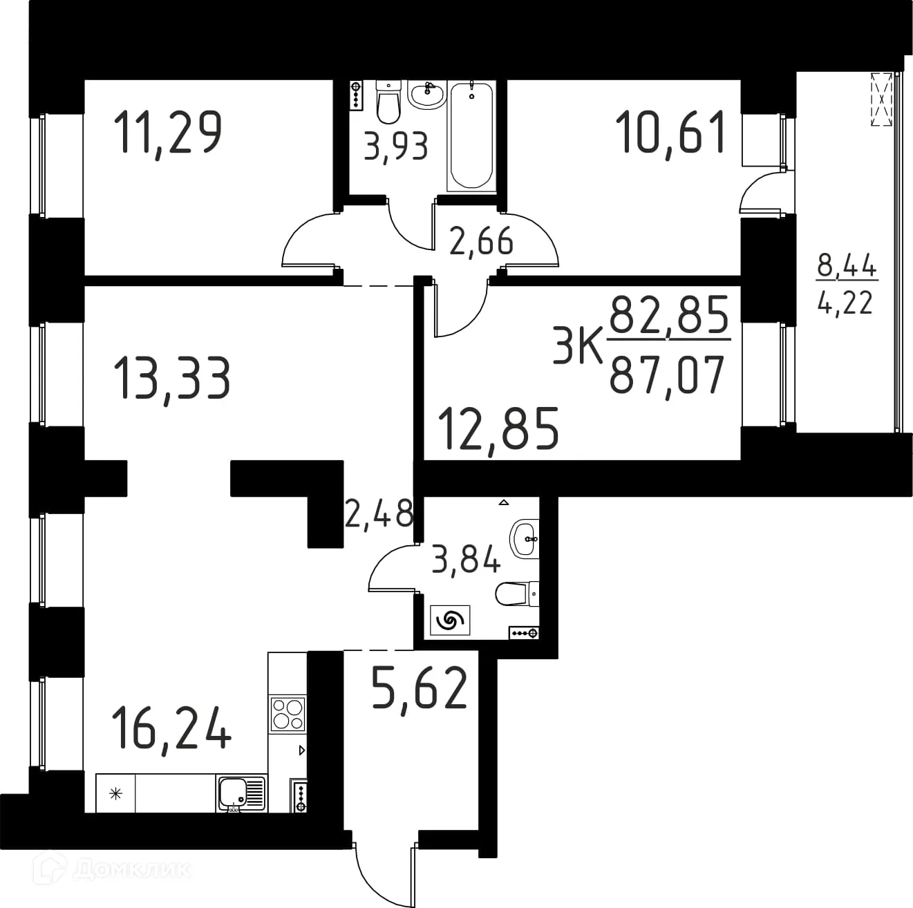 Фото квартиры в ЖК Лучи