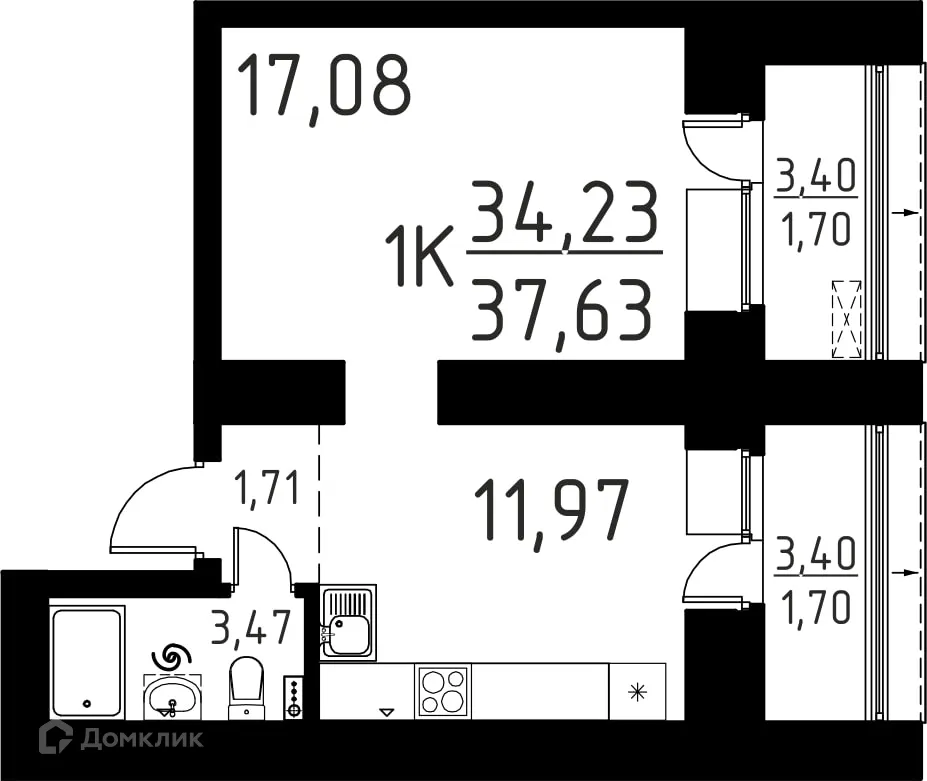 Фото квартиры в ЖК Лучи