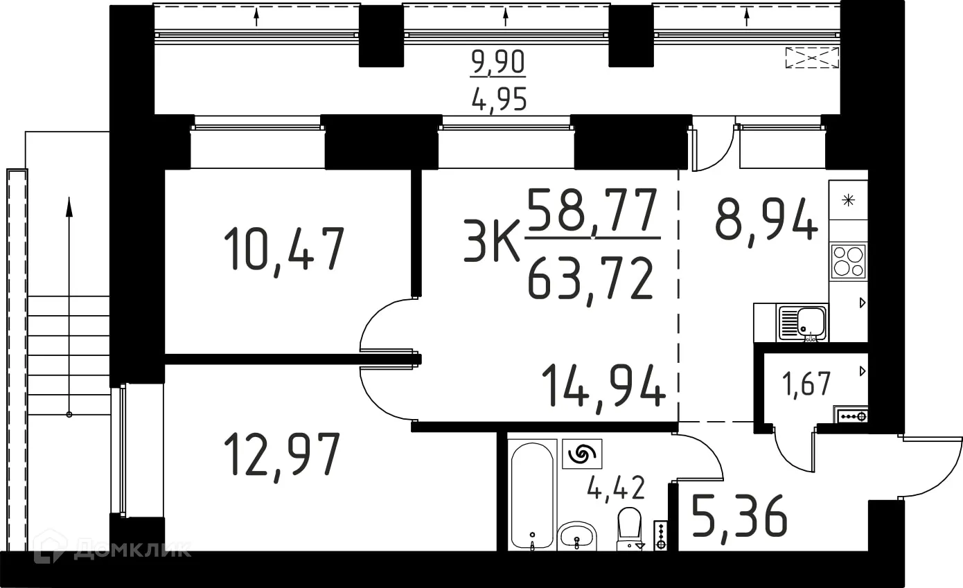 Фото квартиры в ЖК Лучи
